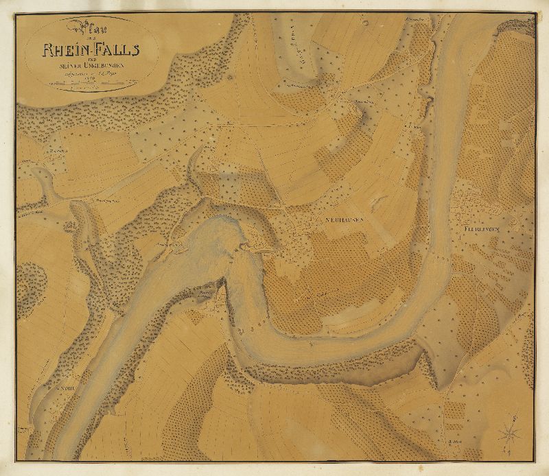Plan des Rheinfalls und seiner Umgebungen